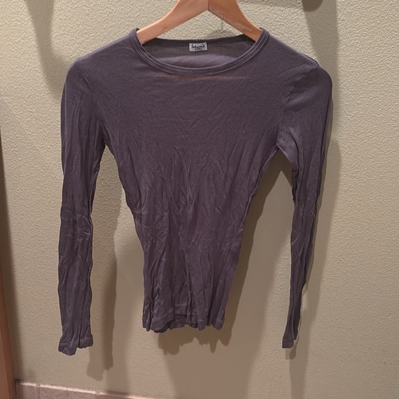 Splendid Lavender Long Sleeve Tee - Picture 3 of 10